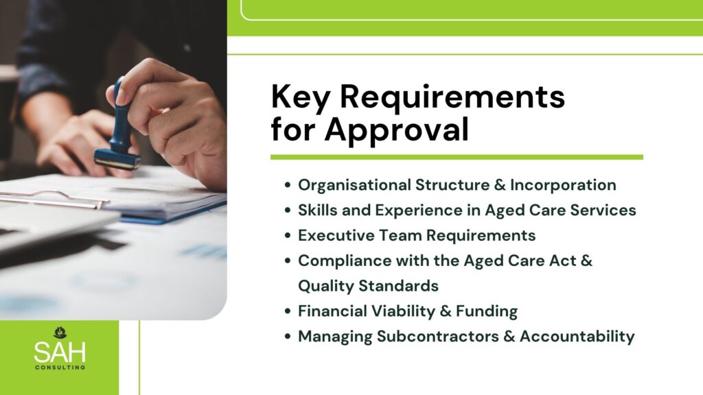 key requirements how to become an aged care provider