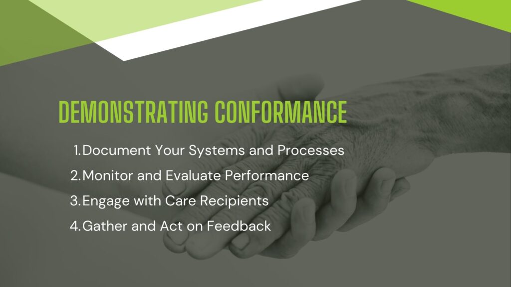 demonstrating conformance for continuous improvement in aged care