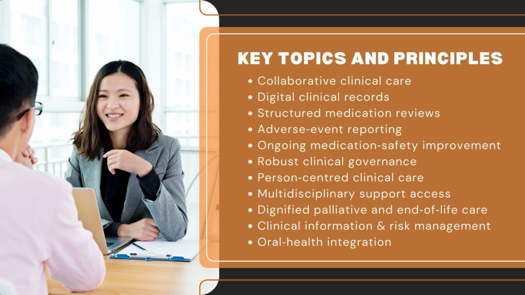 Accreditation standards in aged care key topics and principles