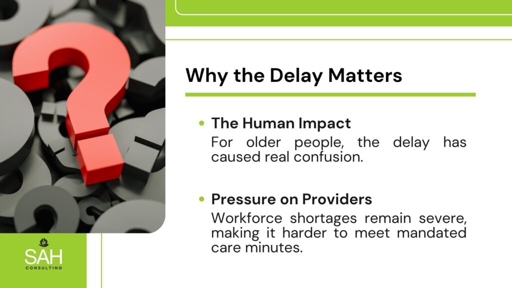 australian aged care reforms why delay matters