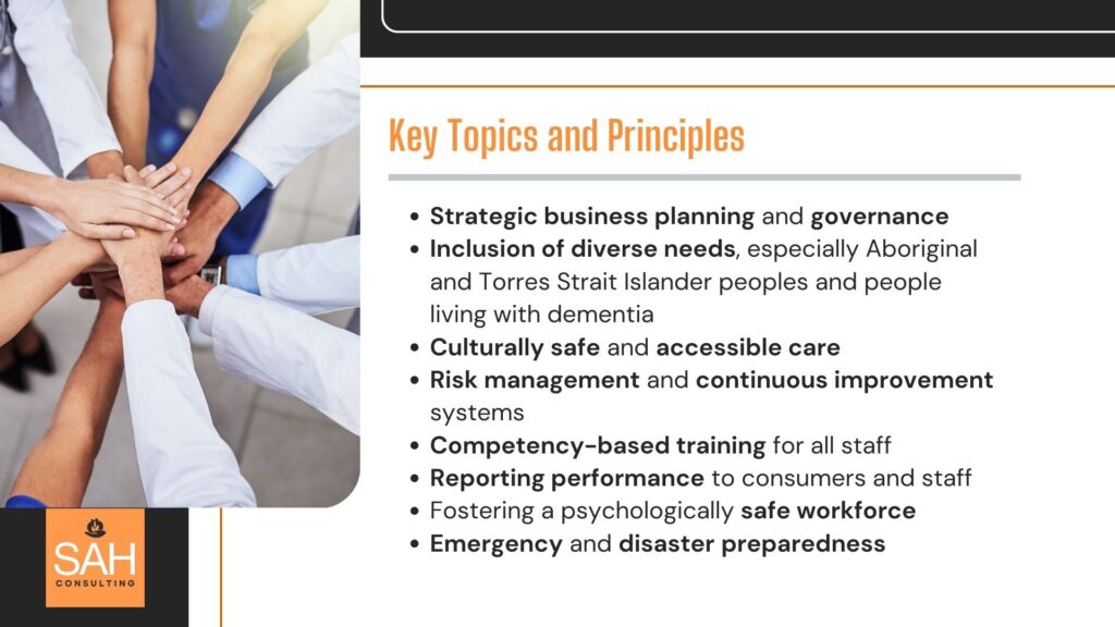 standard 2 aged care​ - key topics and principles